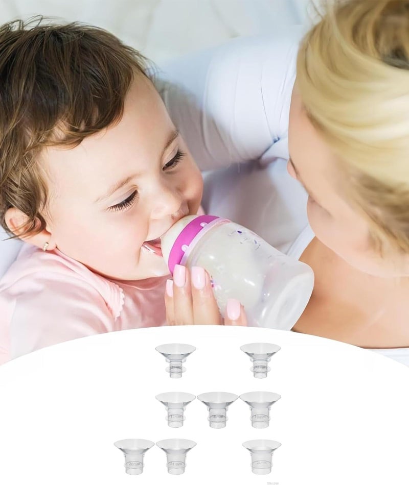 KalamkariX 8PCS Flange Insert for Breast Pump,Flange Size for Breast Pump, Pregnant Women Accessories, Compatible with Most Breast Pumps (13/15/17/18/19/20/21/24) - Image 5