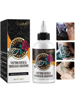 150ML Tattoo Stencil Transfer Gel Solution, Professional Tattoo Stencil Gel Fresh Stencil Primer Stuff Transfer Cream Gel For Tattooing Stickers Paper Machine Tattoo Supplies, Clear And Long-Lasting