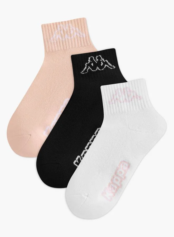 Kappa Kappa Pack of 3 Quarter Crew Length Socks