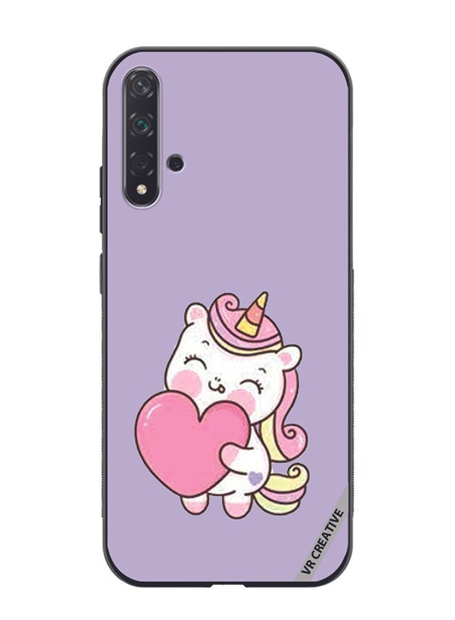 VR CREATIVE Protective Case Cover For Huawei Nova 5T Unicorn Design Multicolour - Image 1