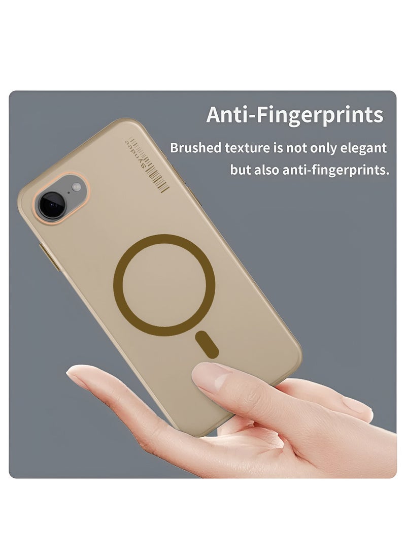 Syndee Apple iPhone 17e 5G 2026 Syndee Series Hybrid Translucent Magsafe with Magnetic Charging Raised Camera Lips Elegant Look Case Cover (MCMPMN) - Brown - Image 4