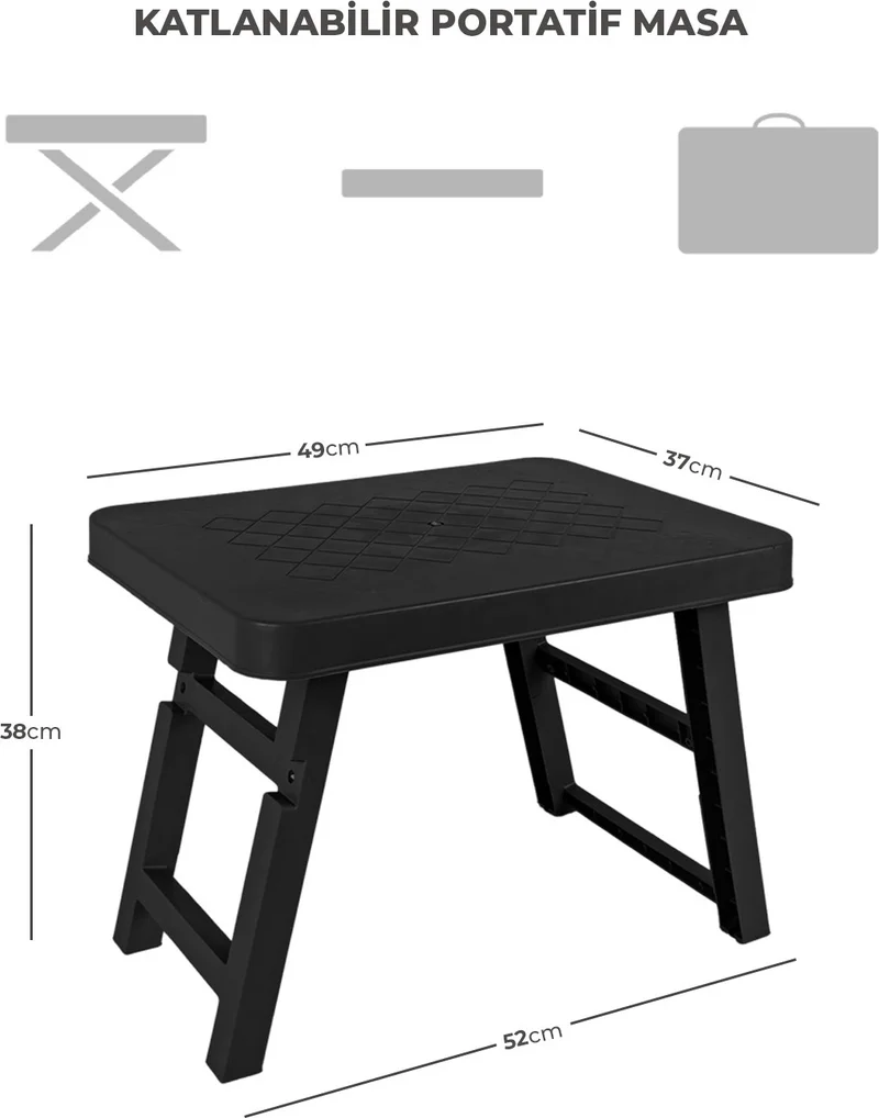 Pikas Foldable Table, Camping Table, Plastic Coffee Table, Camping Table, Balcony Table