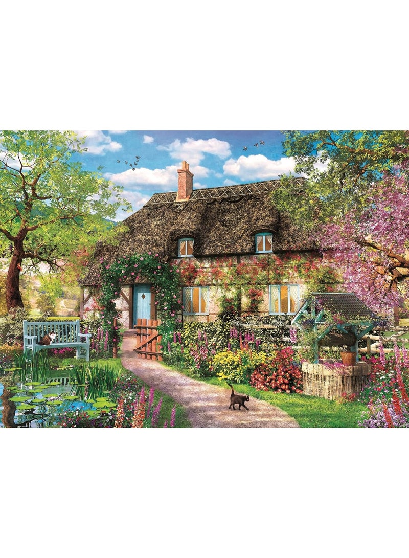 1000 pieces of rural house landscape puzzle - creative design patterns, colorful artistic experience, suitable for adults and children - Image 1