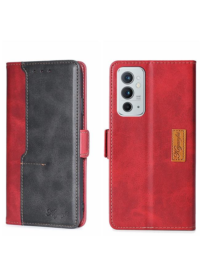 S-TOP Case For OnePlus 9RT 5G Contrast Color Side Buckle Leather Phone Case - Image 1