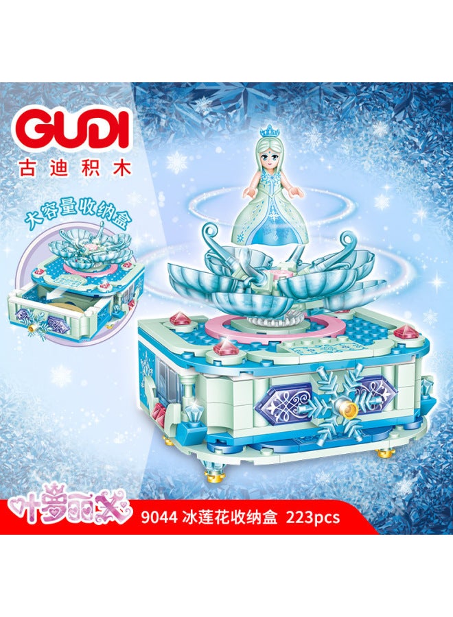 Gudi 9020-9053 Girls' Ye Luoli Princess Castle Dream Night City Building Block Book Dressing Table Assembly Building Blocks - Image 4