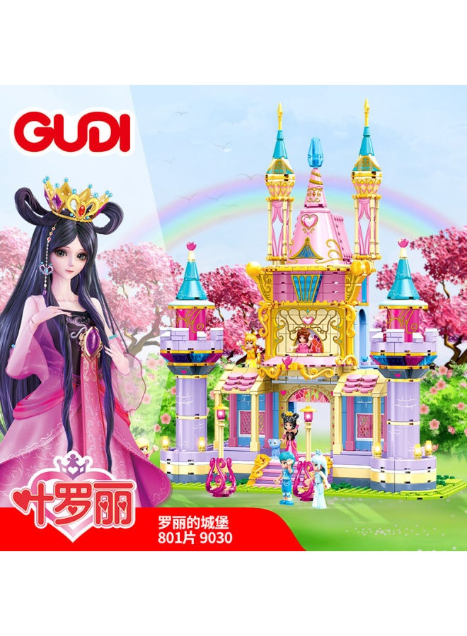 Gudi 9020-9053 Girls' Ye Luoli Princess Castle Dream Night City Building Block Book Dressing Table Assembly Building Blocks - Image 2