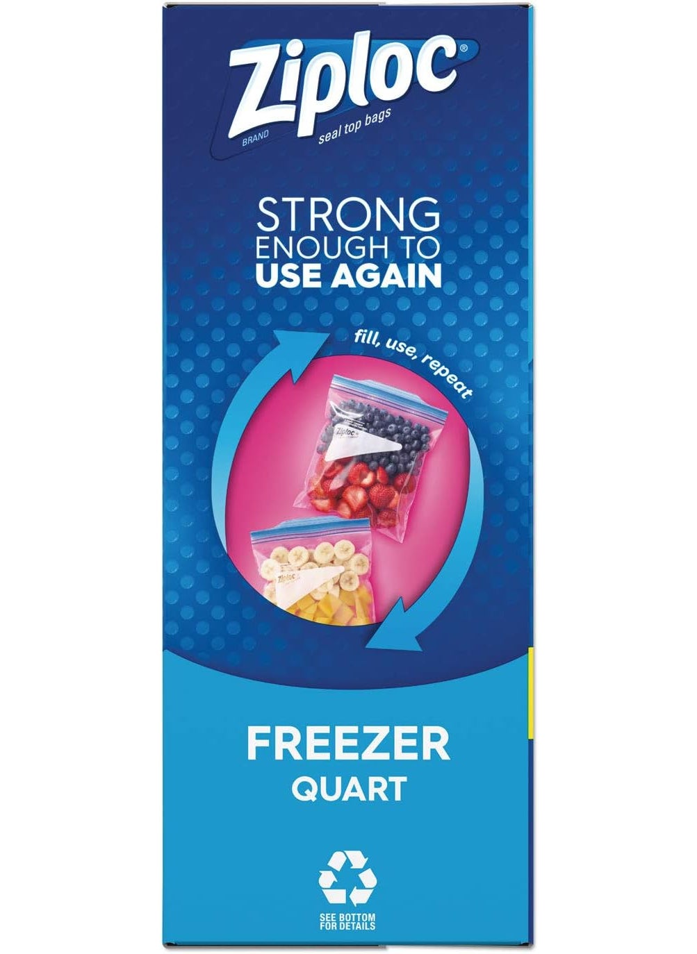 Ziploc Ziploc 314444 Double Zipper Freezer Bags 1 qt 27 mil 697Inch x 77Inch Clear 9Carton  - Image 3