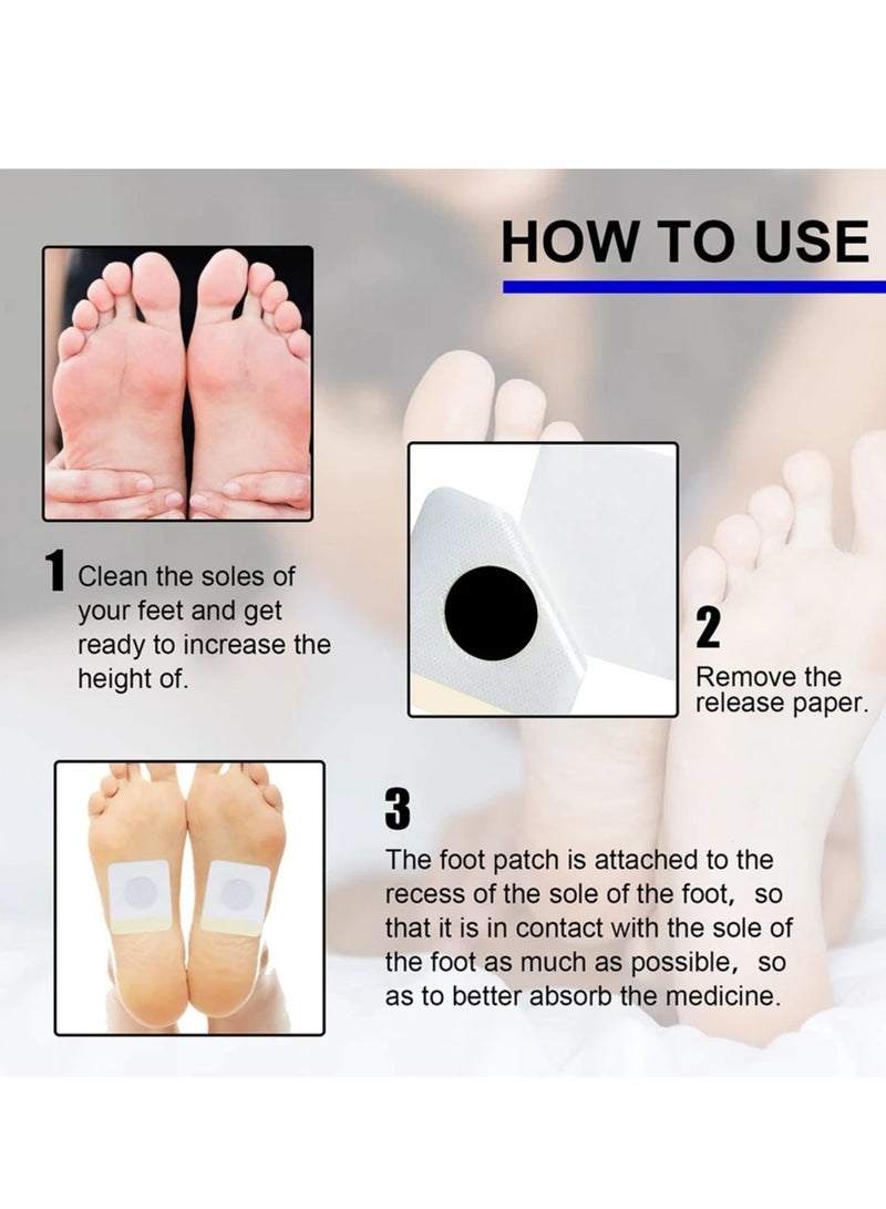 EELHOE رقع قدم لنمو الارتفاع، آمنة وصحية، 16 ملصقًا مغناطيسيًا لنمو ارتفاع القدم، مريحة وفعالة لزيادة نمو تحفيز رقع القدم للبالغين والأطفال - Image 5
