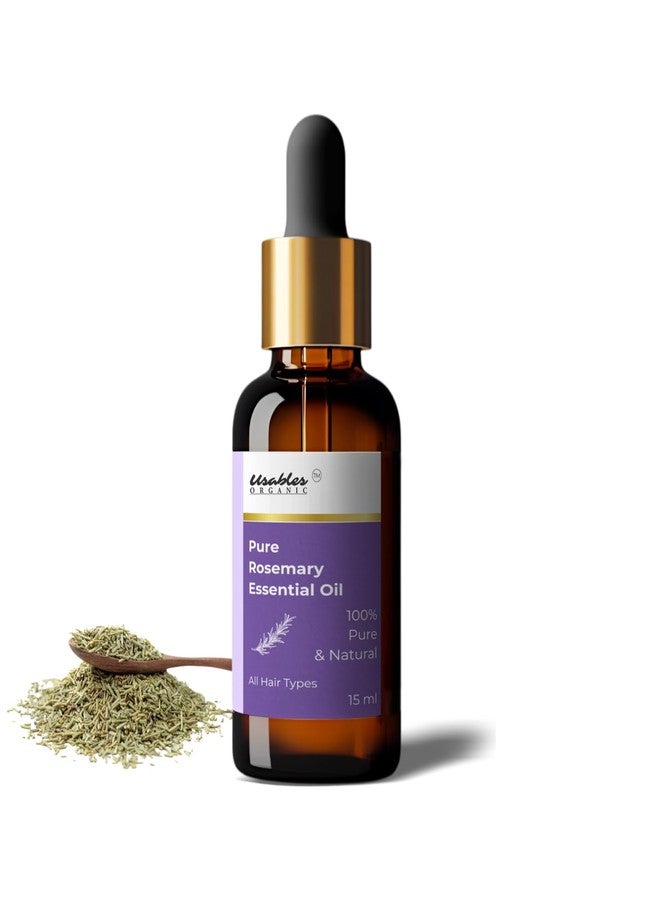 Usables ORGANIC Rosemary Essential Oil for Hair Growth, Hair Fall Control and Nourishment, Skin Care | 100% Pure, Natural, Undiluted | 15ml - Image 5