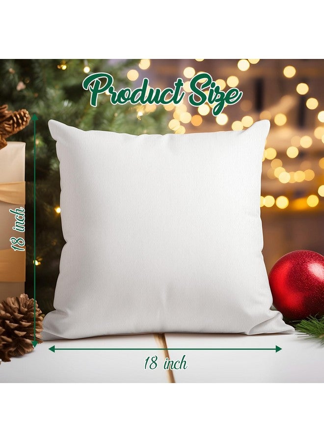 Brightown Brightown Christmas Snowflake 18x18 Throw Pillow Covers Set of 2, Soft Fluffy Pillowcases for Home Decorative Boho Pillow Covers for Couch Bedroom White-Snowflake, 18"x18" - Image 4