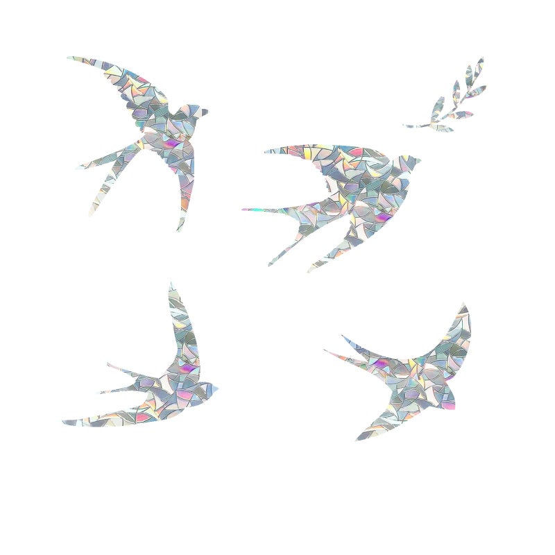 EACILLES Swallow Static Window Clings Anti Collision Window Decals for Bird Strikes Glass Awareness Stickers Stop Birds Flying into Windows Set of 20