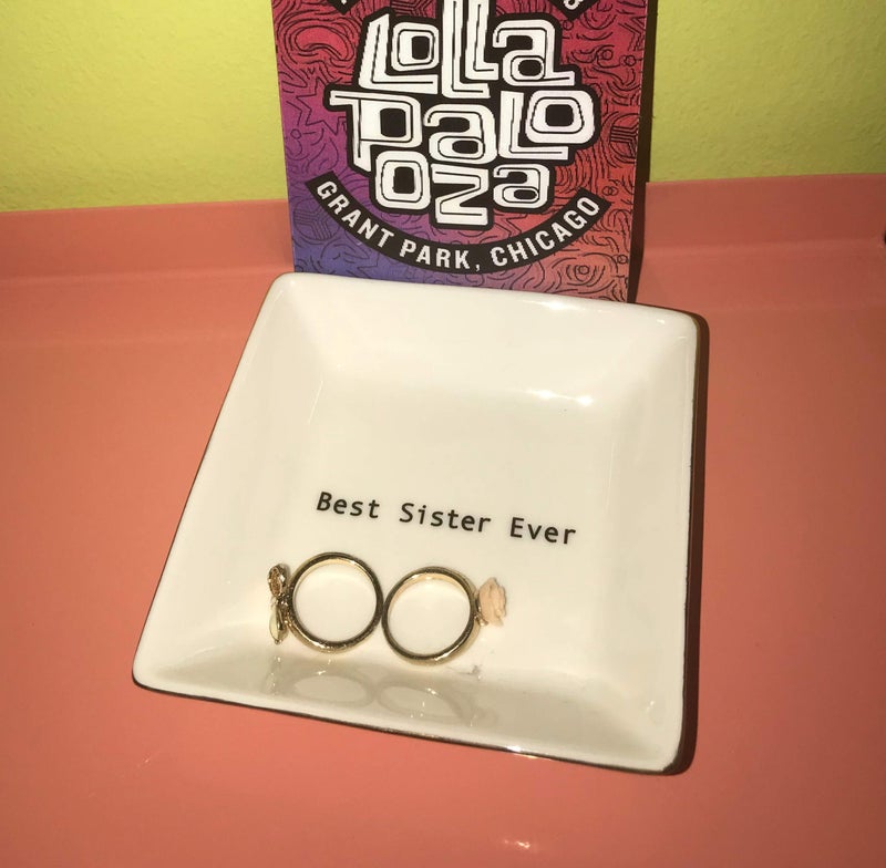 Simply Charmed Best Sister Ever Gift | Jewelry Ring Holder | Elegant Trinket Tray or Dish - Image 4