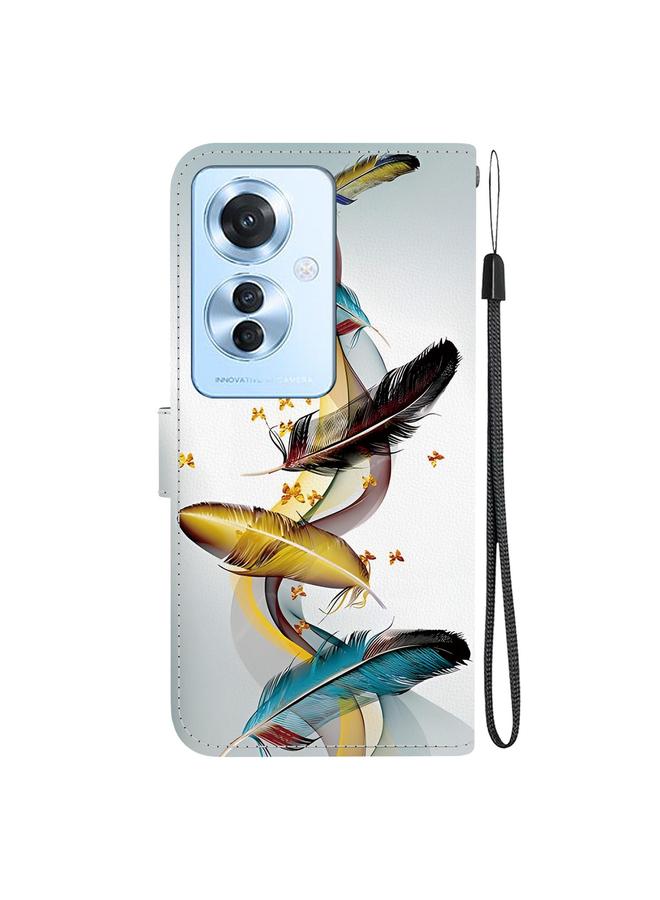 S-TOP Case For OPPO Reno11 F Global Crystal Texture Colored Drawing Leather Phone Case - Image 3