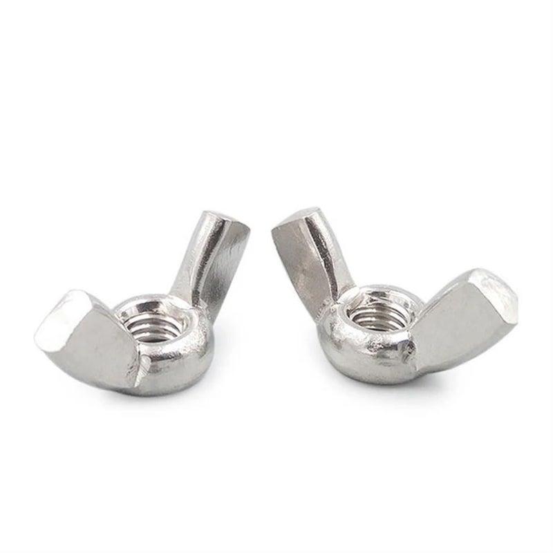 Stainless Steel Wing Nut, 10pcs/lot Butterfly Wing Ram Nut M3 M4 M5 M6 M8 M10 M12 Stainless Steel Wing Nut Manual Fastening Nut Hand Nut(M5 x10pc) - Image 3