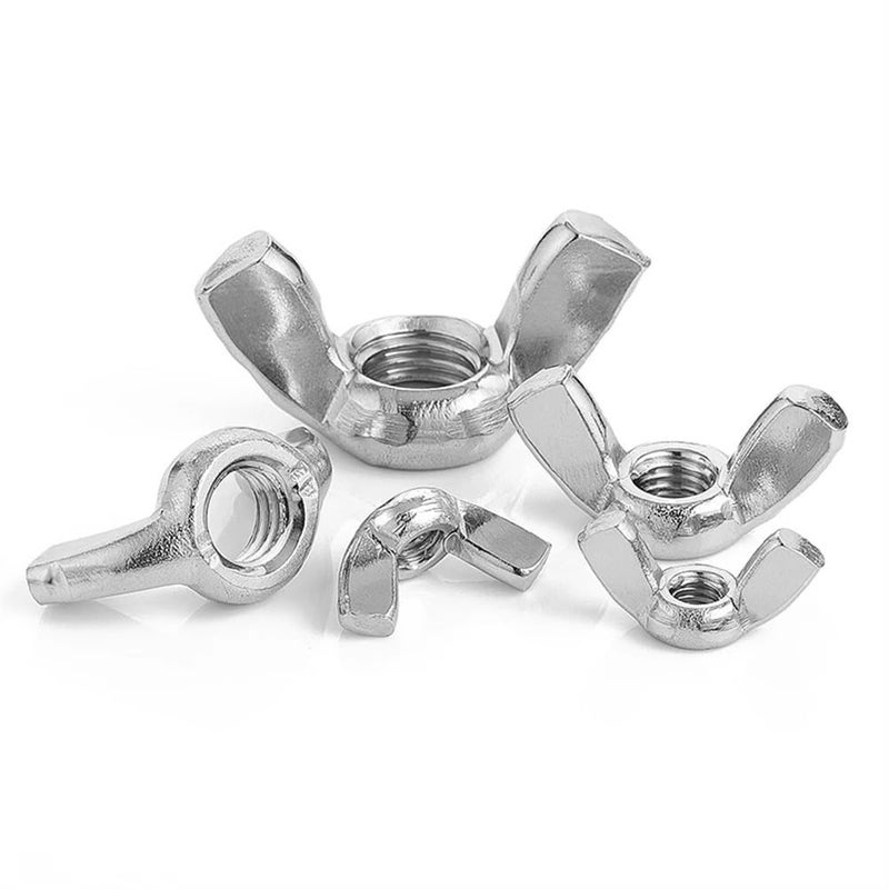 Stainless Steel Wing Nut, 10pcs/lot Butterfly Wing Ram Nut M3 M4 M5 M6 M8 M10 M12 Stainless Steel Wing Nut Manual Fastening Nut Hand Nut(M5 x10pc) - Image 5