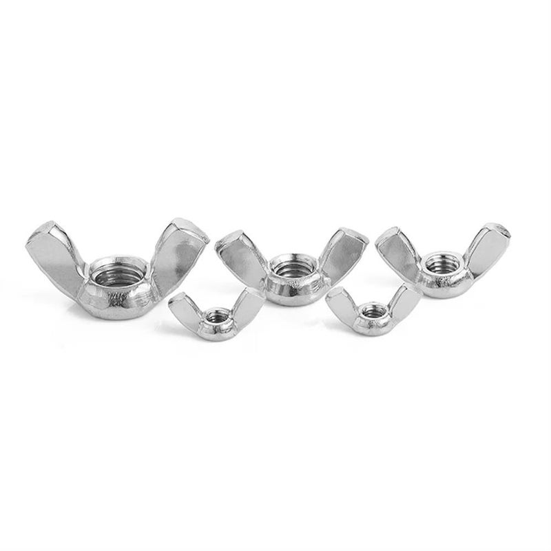 Stainless Steel Wing Nut, 10pcs/lot Butterfly Wing Ram Nut M3 M4 M5 M6 M8 M10 M12 Stainless Steel Wing Nut Manual Fastening Nut Hand Nut(M5 x10pc) - Image 4