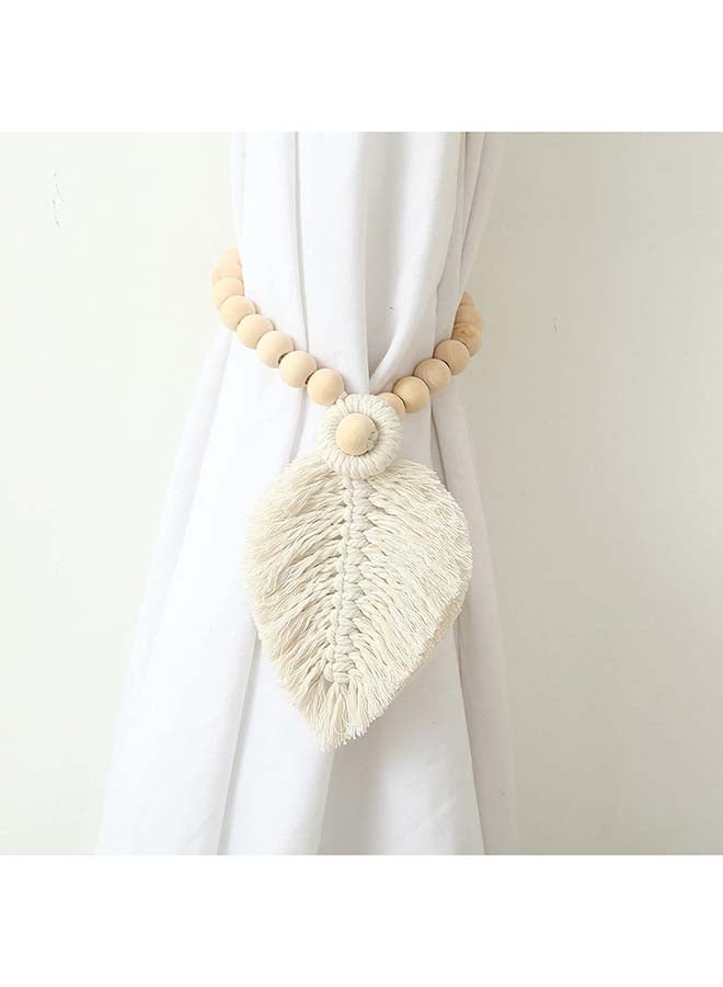 انتيكيانو اربطة ستائر مكرامية من قطعتين بلون كريمي بوهيمي لديكور المنزل Eclectic - Image 2