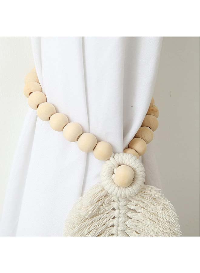 انتيكيانو اربطة ستائر مكرامية من قطعتين بلون كريمي بوهيمي لديكور المنزل Eclectic - Image 3