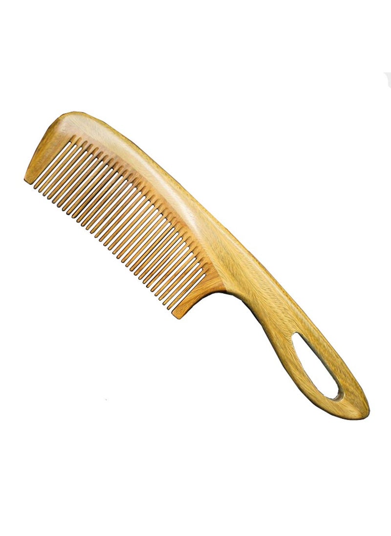 Aguder Hair Comb  No Static Detangling Comb by Aguder  Fine Tooth Green Sandalwood Hook Combs 