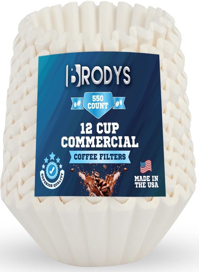 Brodys Large Coffee Filters - Compatible with Bunn 12-cup Home and Commercial Machines - (550 Count), 9.75 inch x 4.25 inch TALL WALLED, Large, Premium All-Natural Paper, No Messy Ground Overflow - Image 3
