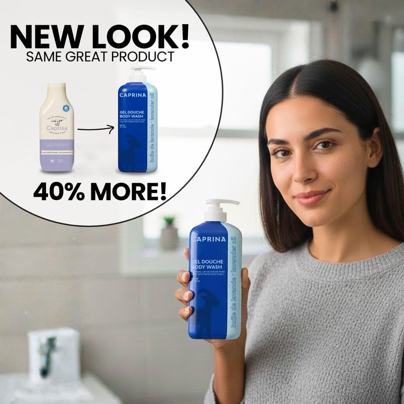 Caprina by Canus Caprina Amazing Body Wash, Lavender Oil, 16.9 oz, With Fresh Canadian Goat Milk, Gentle Soap, Moisturizing, Vitamin A, B2, B3, and More - Image 2