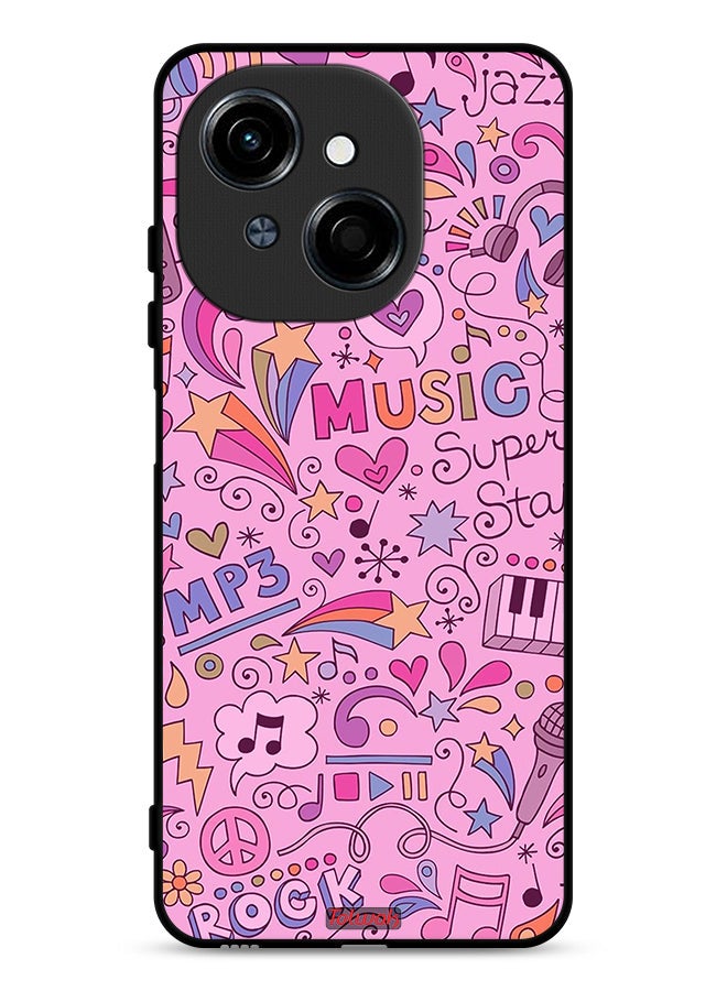 Tolwak Tecno Spark Go 1 4G Protective Case Cover Music Tags - Image 1