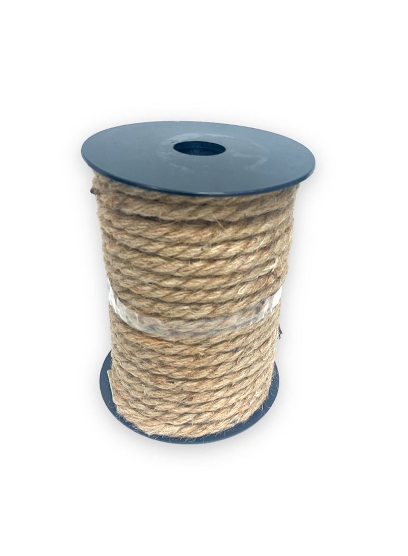 حبل خيش بني 6 مم × 18 م