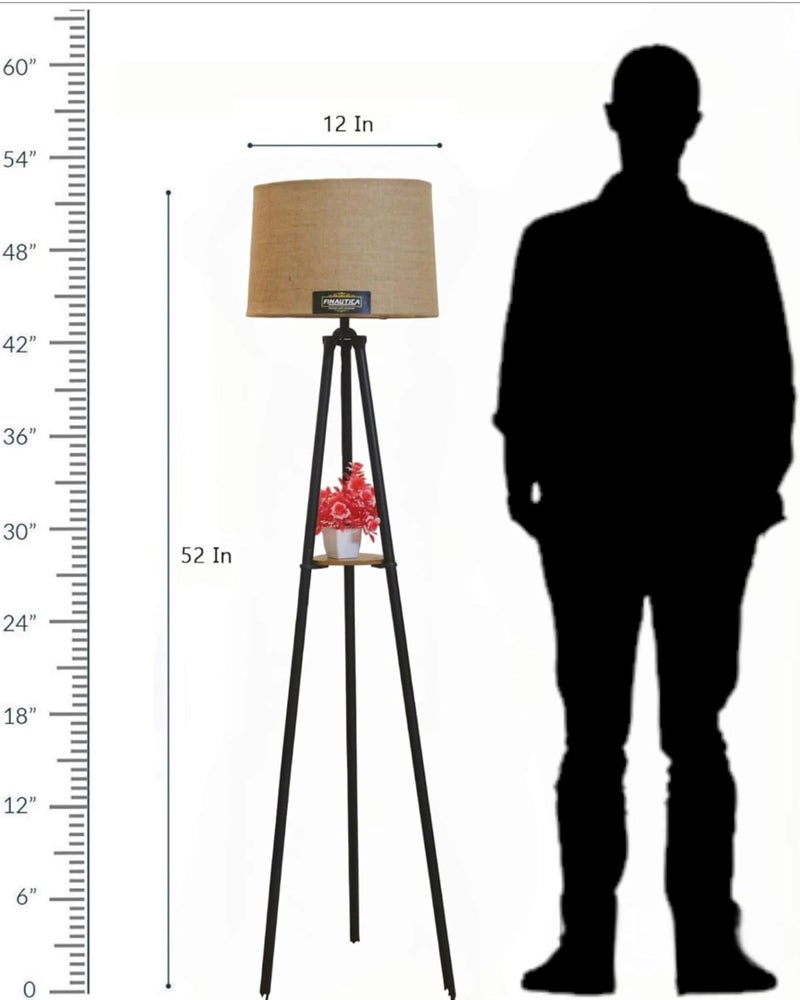 FN Metal Lamp With Home Decor Corner Design Blue Drum Shade, Bulb, Wiring, Holder Included Pack Of 1, Led - Image 4