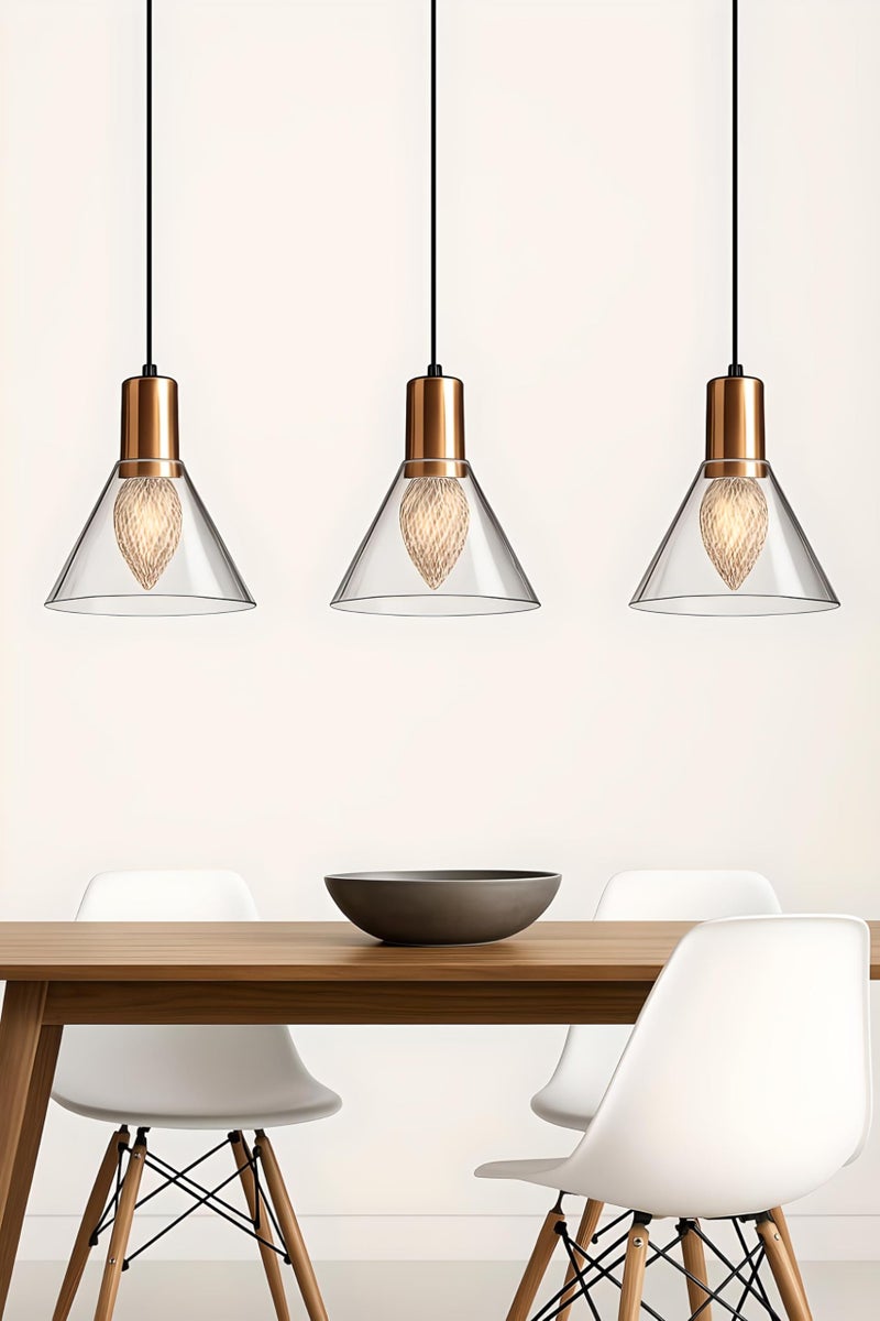 FILLISKA® Luxurious Hanging/Pendant Light. Warmwhite Light (Acrylic RoseGold-163) - Image 3