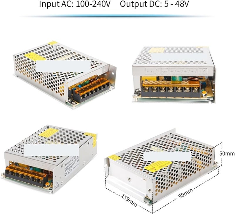 DC Power Supply Variable, Switching Power Supply Transformer, AC-DC Power Supply,5V/12v to, to 5V 12V for Beginners or Professional Electricians(5V,150W) - Image 2