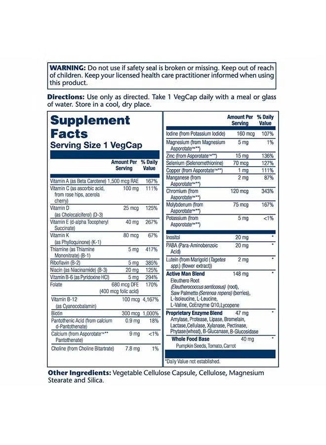 سولاراي، فيتامينات متعددة للاستخدام اليومي للرجال، 90 كبسولة نباتية، تركيبة يومية كاملة للرجال - Image 3