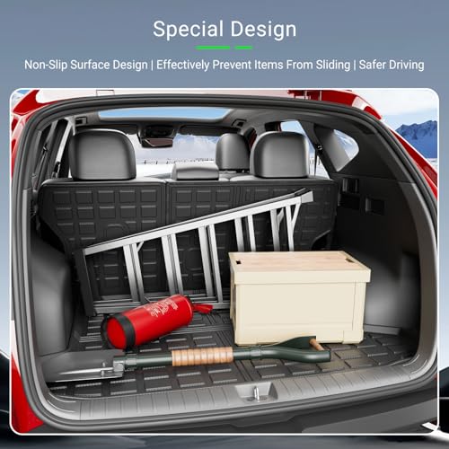 xipoqix Cargo Mat Backrest Mat Compatible with 2022-2026 Tucson Cargo Liner Back Seat Protector Replacement for 2022-2025 2026 Tucson Accessories (Trunk Mat with Backrest Mat) - Image 4