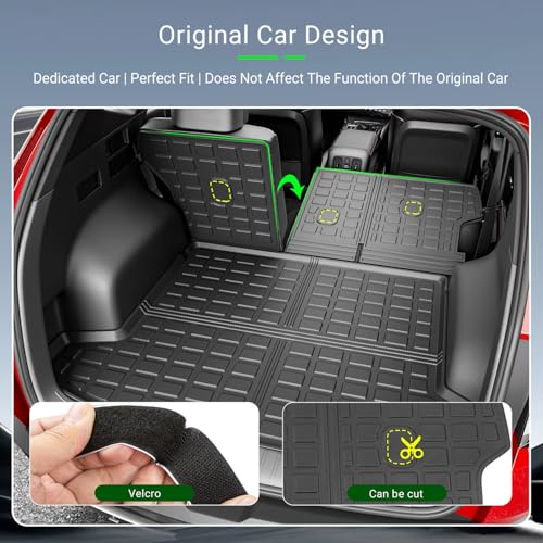 xipoqix Cargo Mat Backrest Mat Compatible with 2022-2026 Tucson Cargo Liner Back Seat Protector Replacement for 2022-2025 2026 Tucson Accessories (Trunk Mat with Backrest Mat) - Image 2
