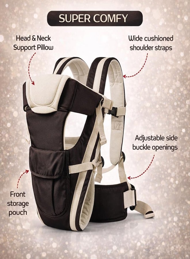 AEREX Adjustable Baby Carrier 4-in-1 Infant Carrier Baby Toddler Carrier for 4 to 24 Months Baby Honeycomb/Kangaroo Bag Toddler Carrier Body Holder Backpack - Image 4