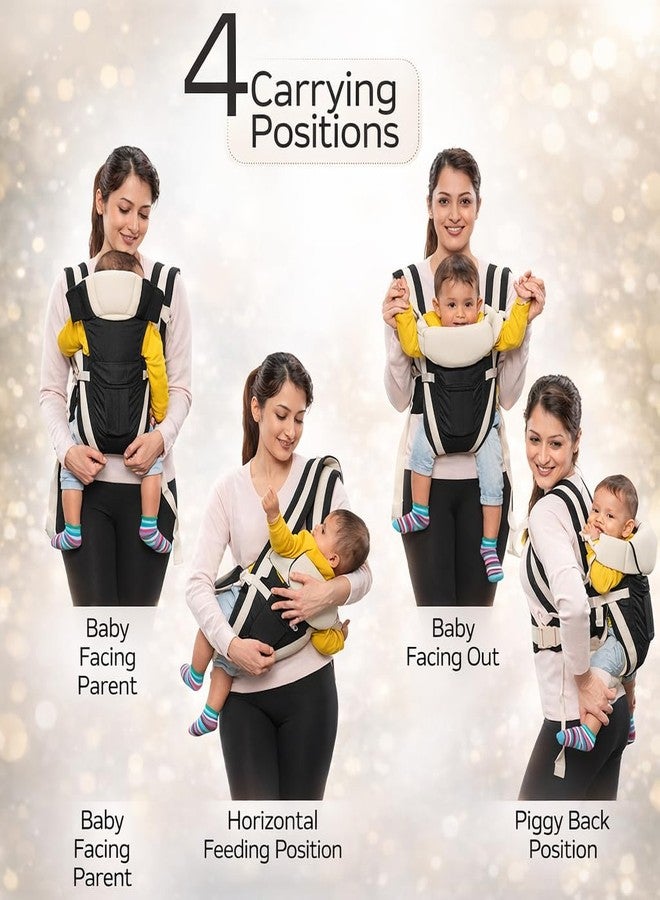 AEREX Adjustable Baby Carrier 4-in-1 Infant Carrier Baby Toddler Carrier for 4 to 24 Months Baby Honeycomb/Kangaroo Bag Toddler Carrier Body Holder Backpack - Image 5