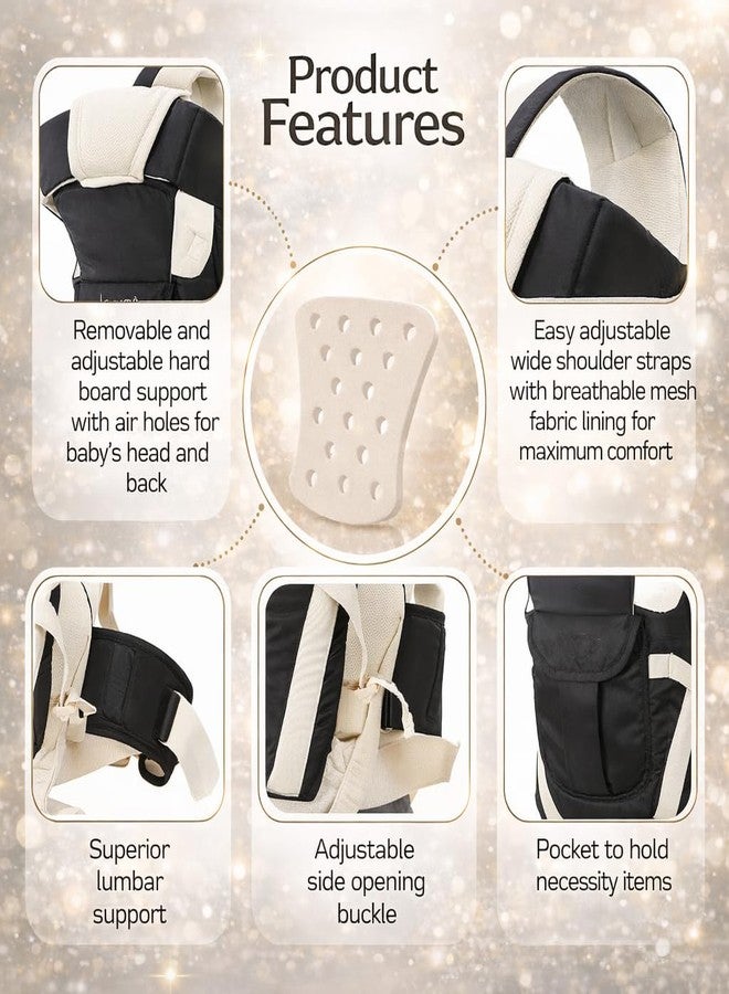 AEREX Adjustable Baby Carrier 4-in-1 Infant Carrier Baby Toddler Carrier for 4 to 24 Months Baby Honeycomb/Kangaroo Bag Toddler Carrier Body Holder Backpack - Image 2