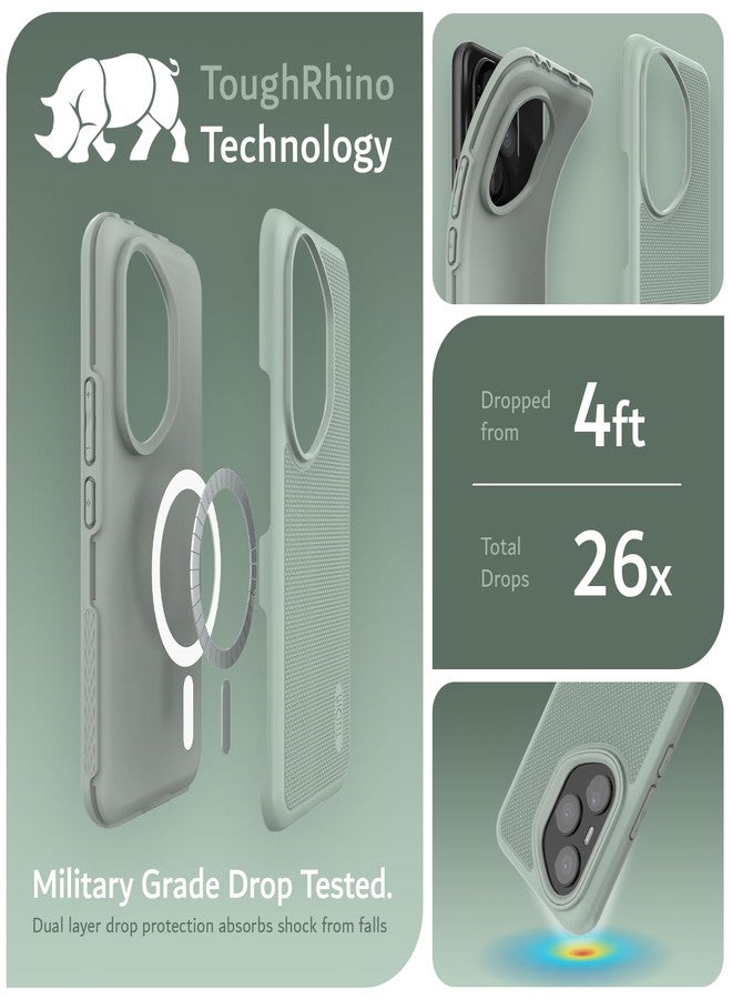 توديا جراب TUDIA DualShield Grip مصمم لهاتف Honor 400 Pro 5G (2025)، [MergeGrip] جراب حماية متين مقاوم للصدمات ذو طبقتين من الدرجة العسكرية (أسود مطفي) - Image 2