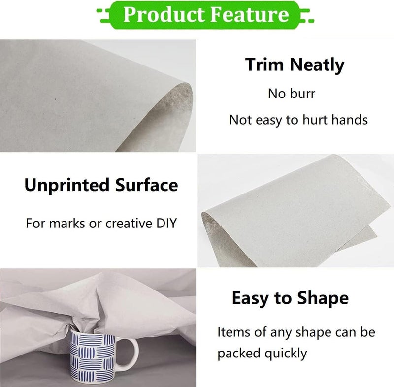 WAUPPY Newsprint Packing Paper Sheets for Moving, Shipping, Box Filler, Wrapping and Protecting Fragile Items 7.8 Lbs (300 Sheets, 26” x 15”) - Image 4