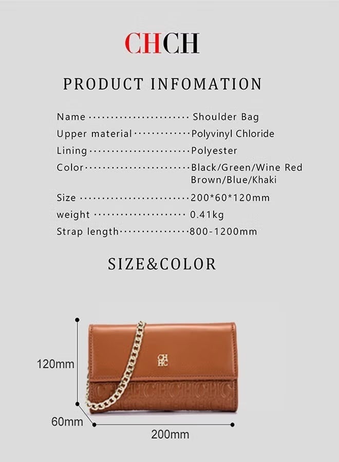 CH CH Women's Minimalist Shoulder Bag - Exquisite Chain Multiple Colors Available for Daily & Party - Image 3