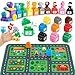 URMYWO Learning Toys for 1 2 3 Years Old Boy Girl Toddler Montessori Toys Train Set with 10 Finger Puppets Play Mat Counting Matching Sorting Toddler Birthday Gift Easter Basket Stuffers - Image 2