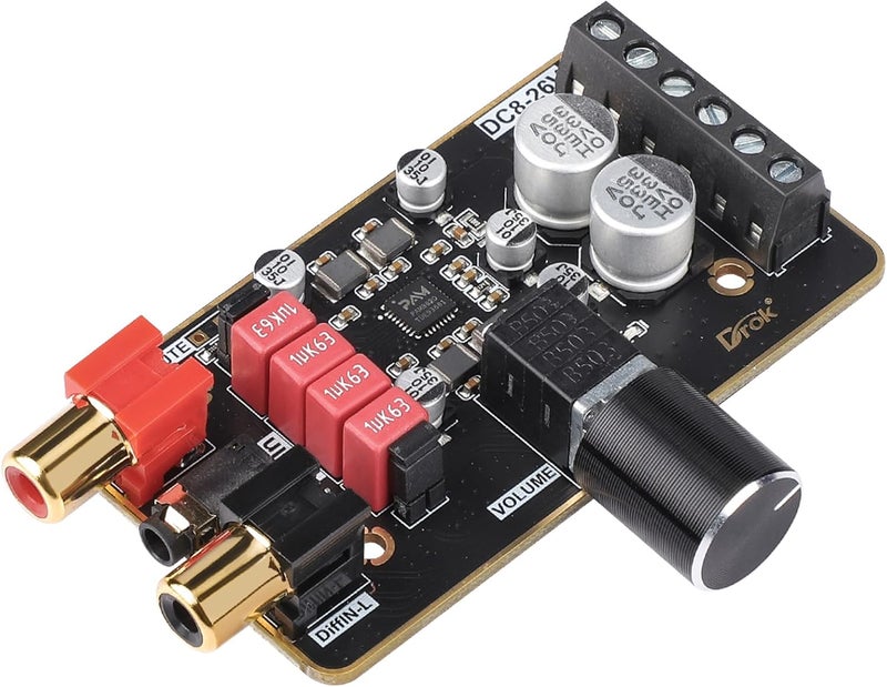 DROK 12V Amplifier Board, 15W+15W 2.0 Dual Channel Audio Amplifier Board PAM8620 DC 8-26V 24V Digital Stereo Amp Module Class D Mini Power Amplify Circuit for Sound System Speaker DIY - Image 1