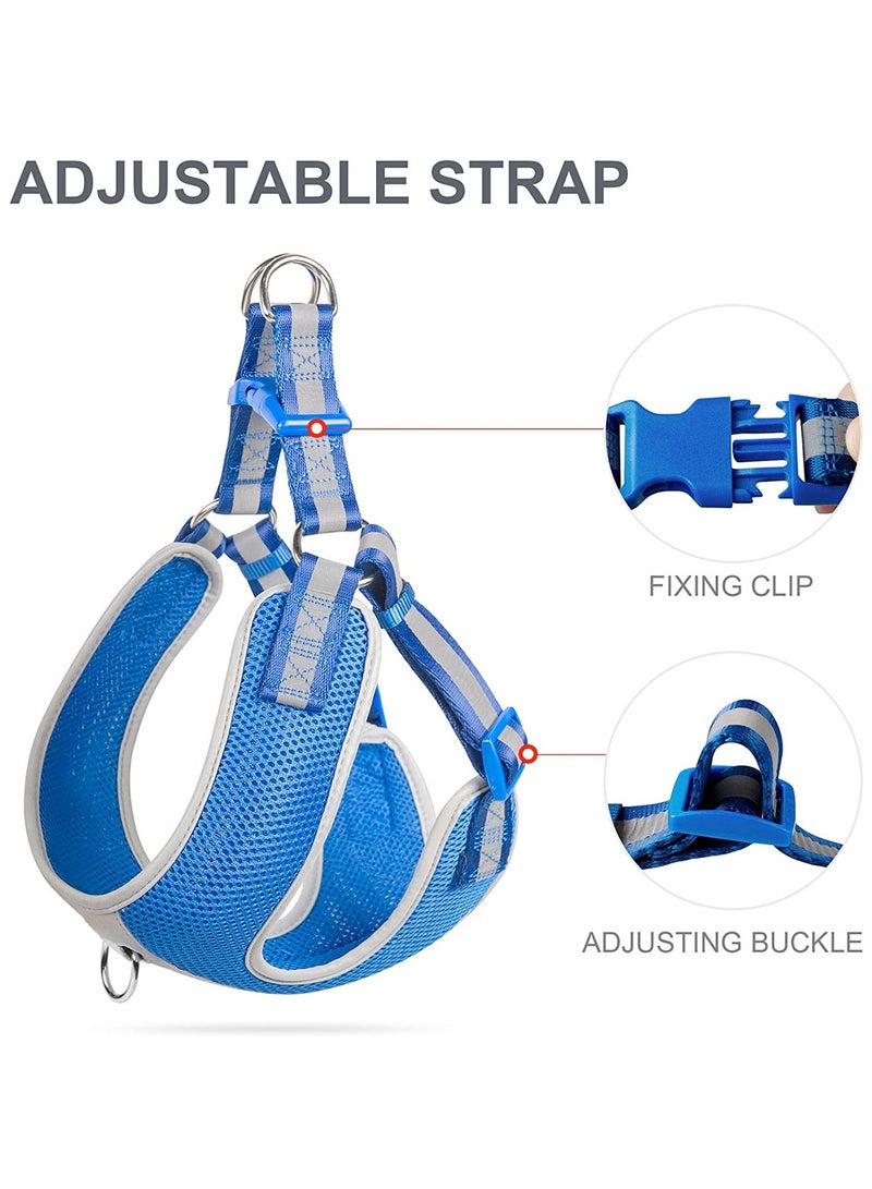 fida Retractable Dog Leash Blue - Large Step-in Dog Harness – Reflective Blue - Large - Image 3