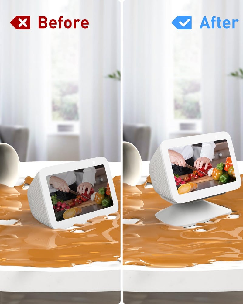 Maxonar حامل ماكسونار لجهاز إيكو شو 5 (الجيل الثالث)، حامل قابل للتعديل مع قاعدة مضادة للانزلاق مغناطيس قوي متوافق مع إصدار 2023 لجهاز شو 5 مكبر الصوت الذكي - أبيض - Image 4