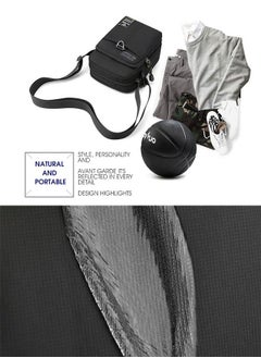 DUNISO Mens Crossbody Bag Shoulder Bag with Adjustable Strap and Top Handle Multi-layer Functional New Trends Fashion Handbag Black  - Image 2
