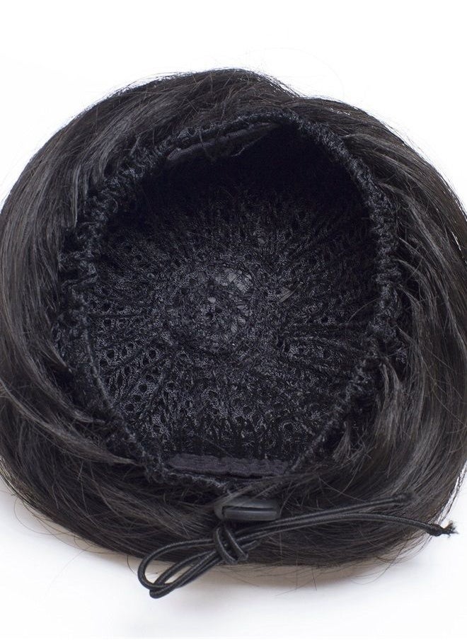 OneDor Synthetic Fiber Hair Extension Chignon Donut Bun Wig Hairpiece (6# - Medium Chestnut Brown)  - Image 2