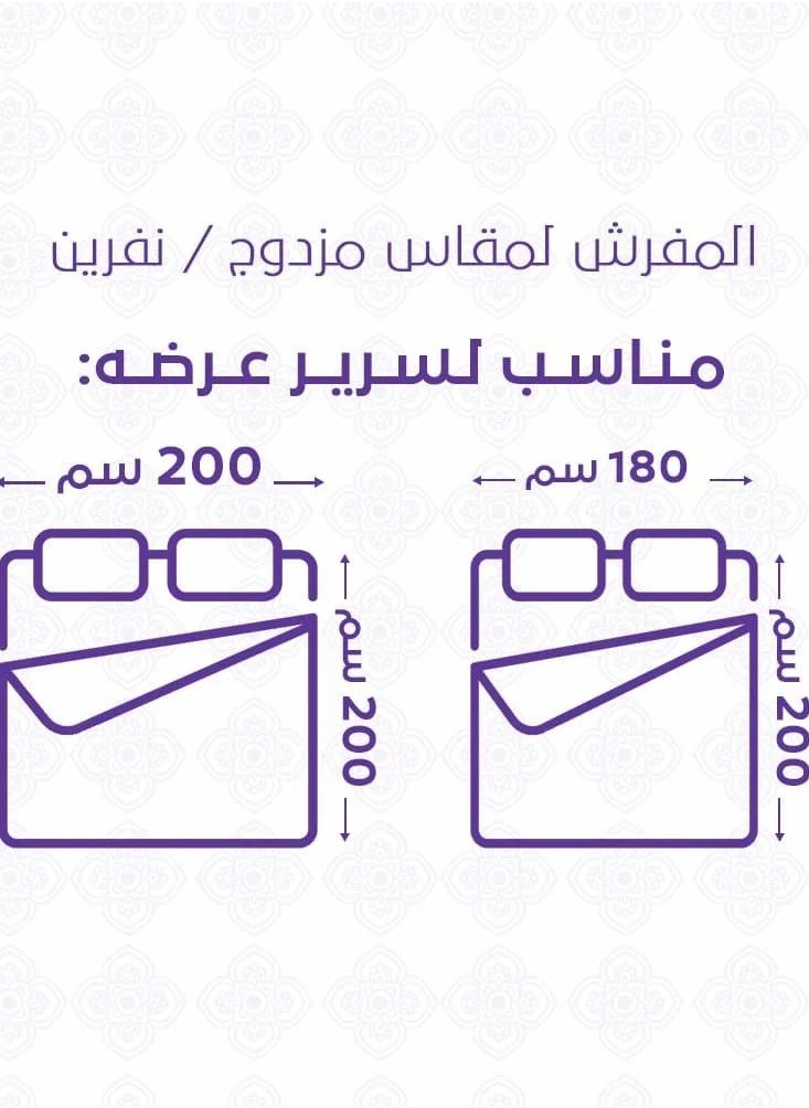 ميلين - مفرش صيفي مزدوج 6 قطع - اوريندا - رصاصي فاتح - Image 1