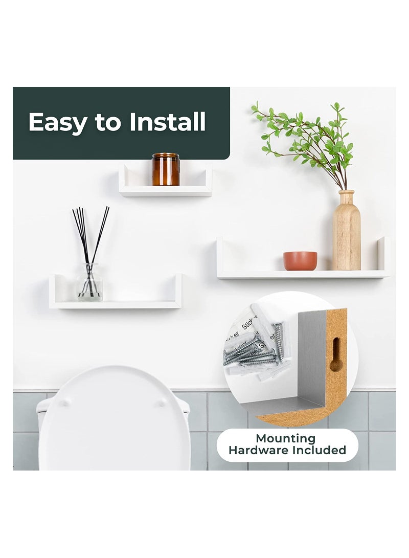 إي وورلد مجموعة من 3 أرفف عائمة مثبتة على الحائط للديكور وأشياء أخرى - Image 3