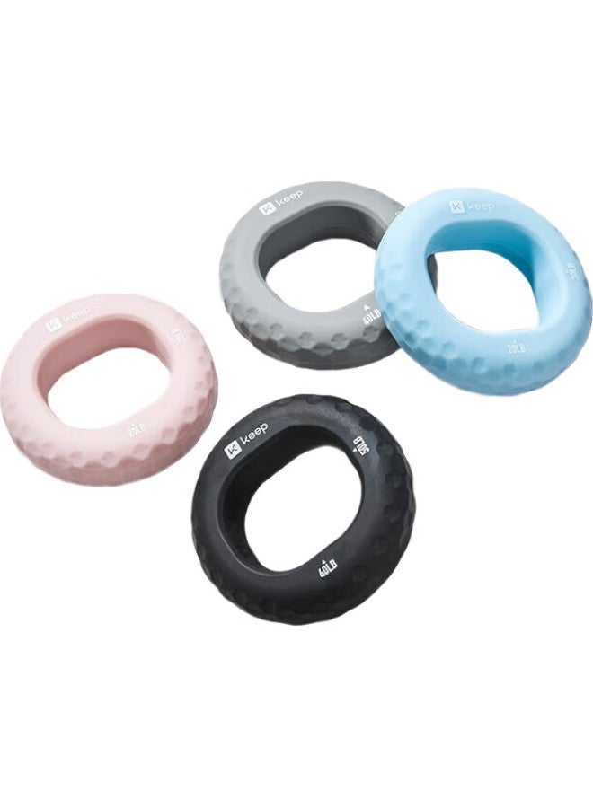 Keep Silicone Grip Ring 40-50 Lbs, Finger Rehabilitation Training Hand Strength Tire Grip For Men And Women, Small Arm Fitness Portable Compact, Rock Gray - Image 2