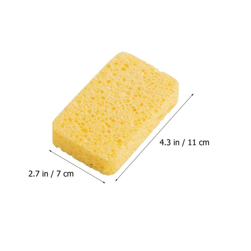 Thickened Wood Pulp Sponges 10 Pack Cellulose Kitchen Sconges For Oil Resistant Cleaning - Image 3