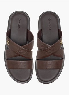 Le Confort Men Textured Cross Strap Slip-On Sandals  - Image 1